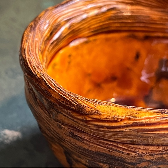 CARMEL AND BLACK Ceramic Pottery Bowl or Planter from my Studio - Picture 8 of 16